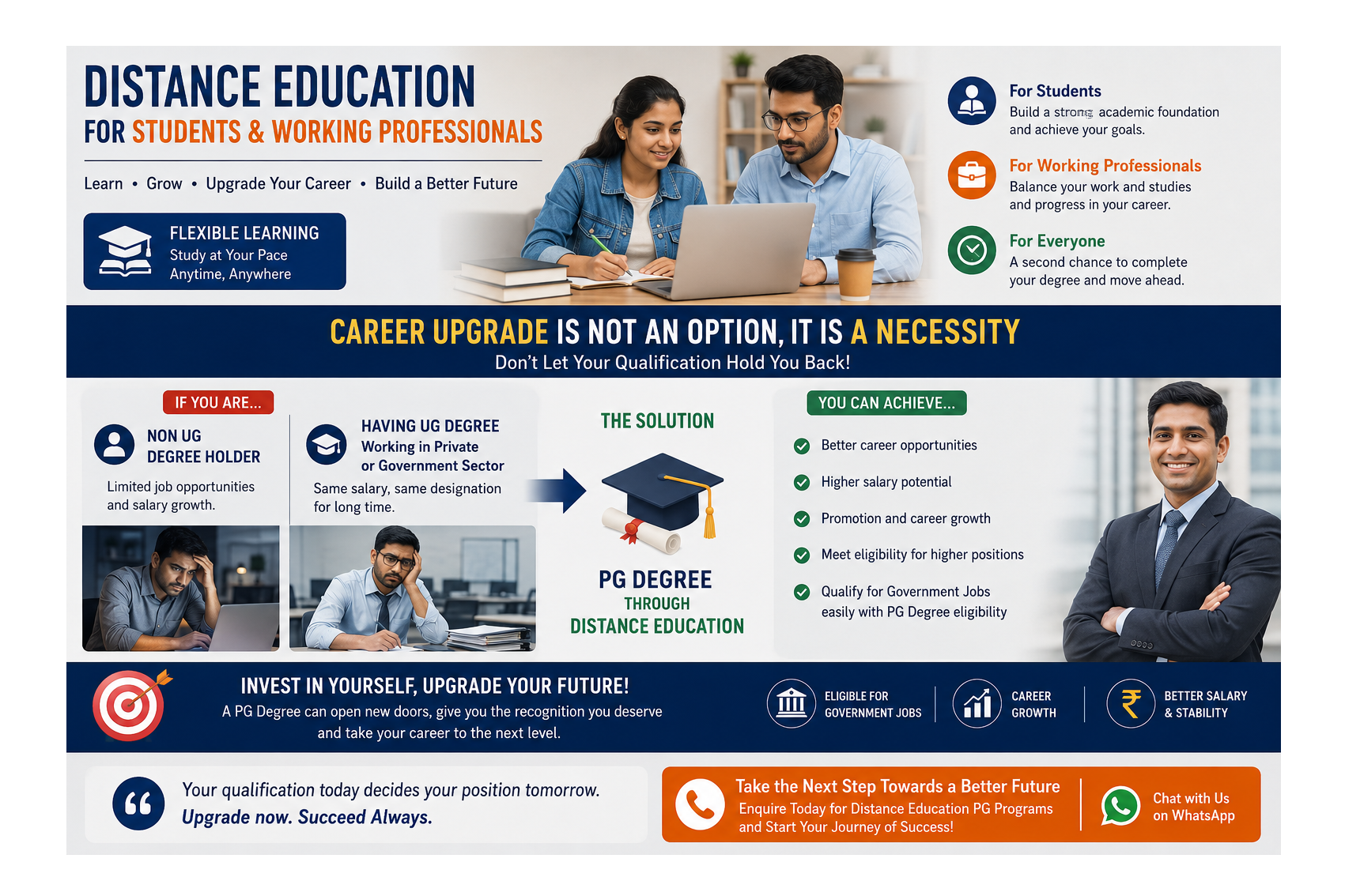 Student writing a distance education examination